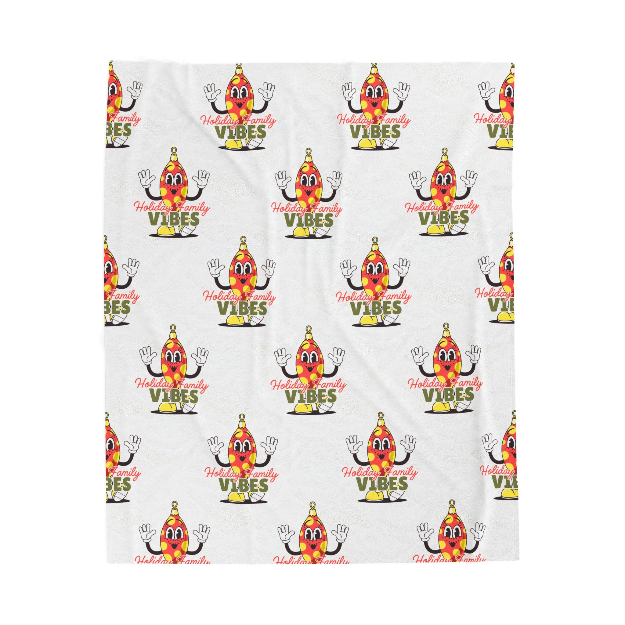 Family Holiday Vibes - Velveteen Plush Cozy Throw