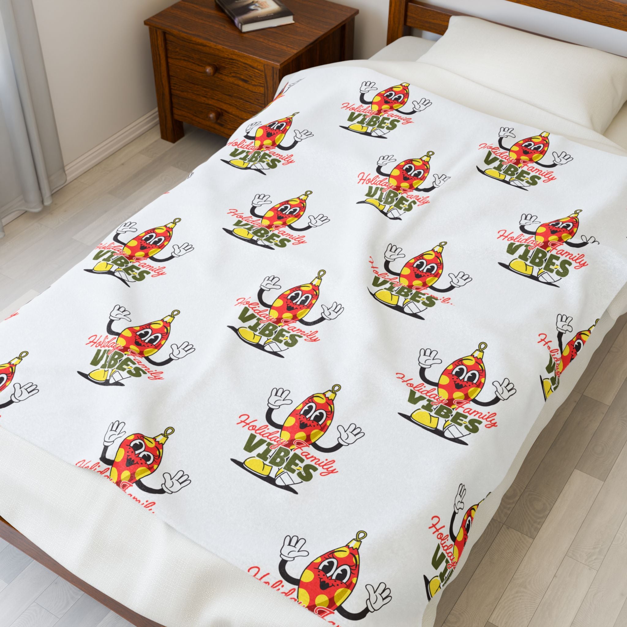 Family Holiday Vibes - Velveteen Plush Cozy Throw