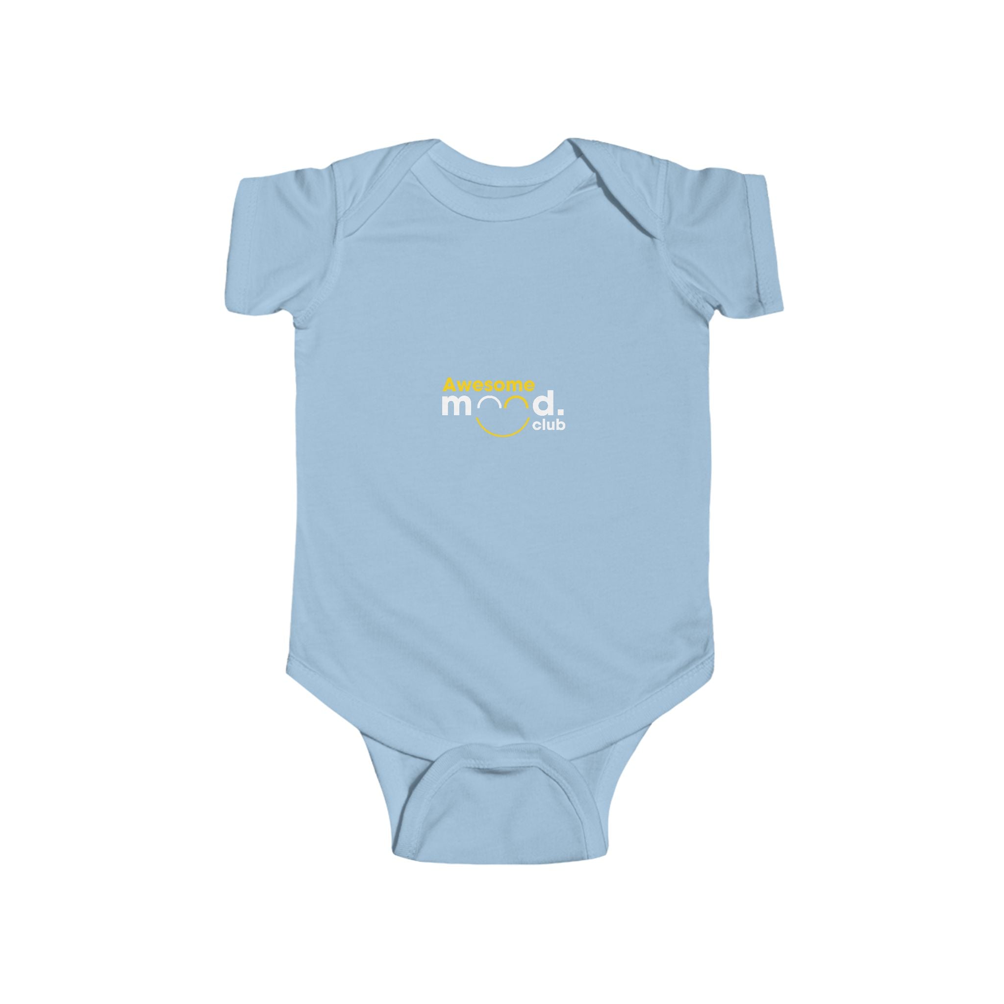"Awesome Mood Club" Cute Baby Onesie (Gray)