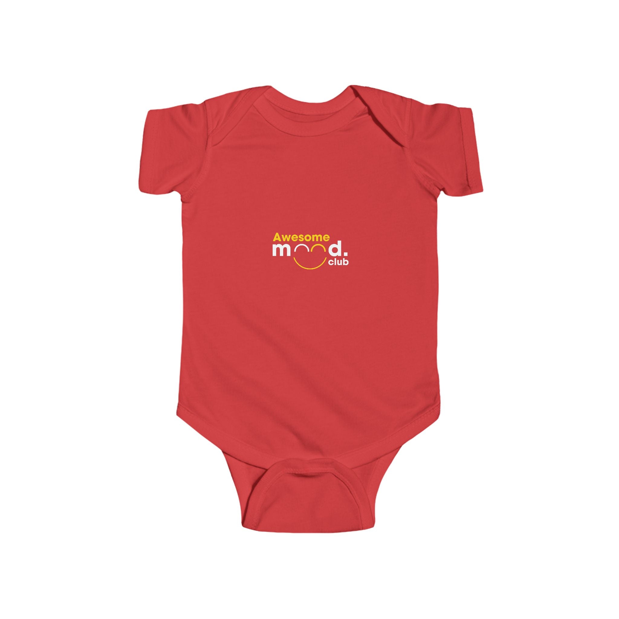 "Awesome Mood Club" Cute Baby Onesie (Gray)