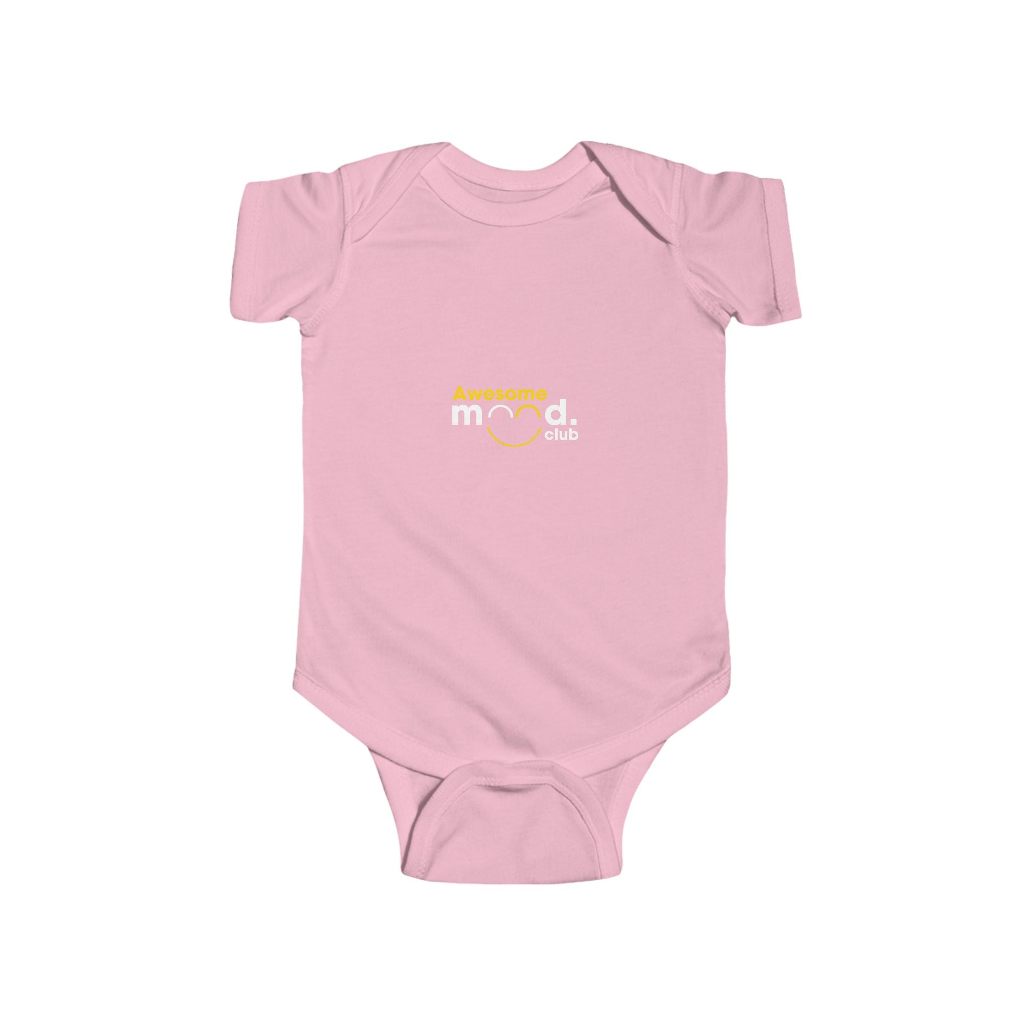 "Awesome Mood Club" Cute Baby Onesie (Gray)