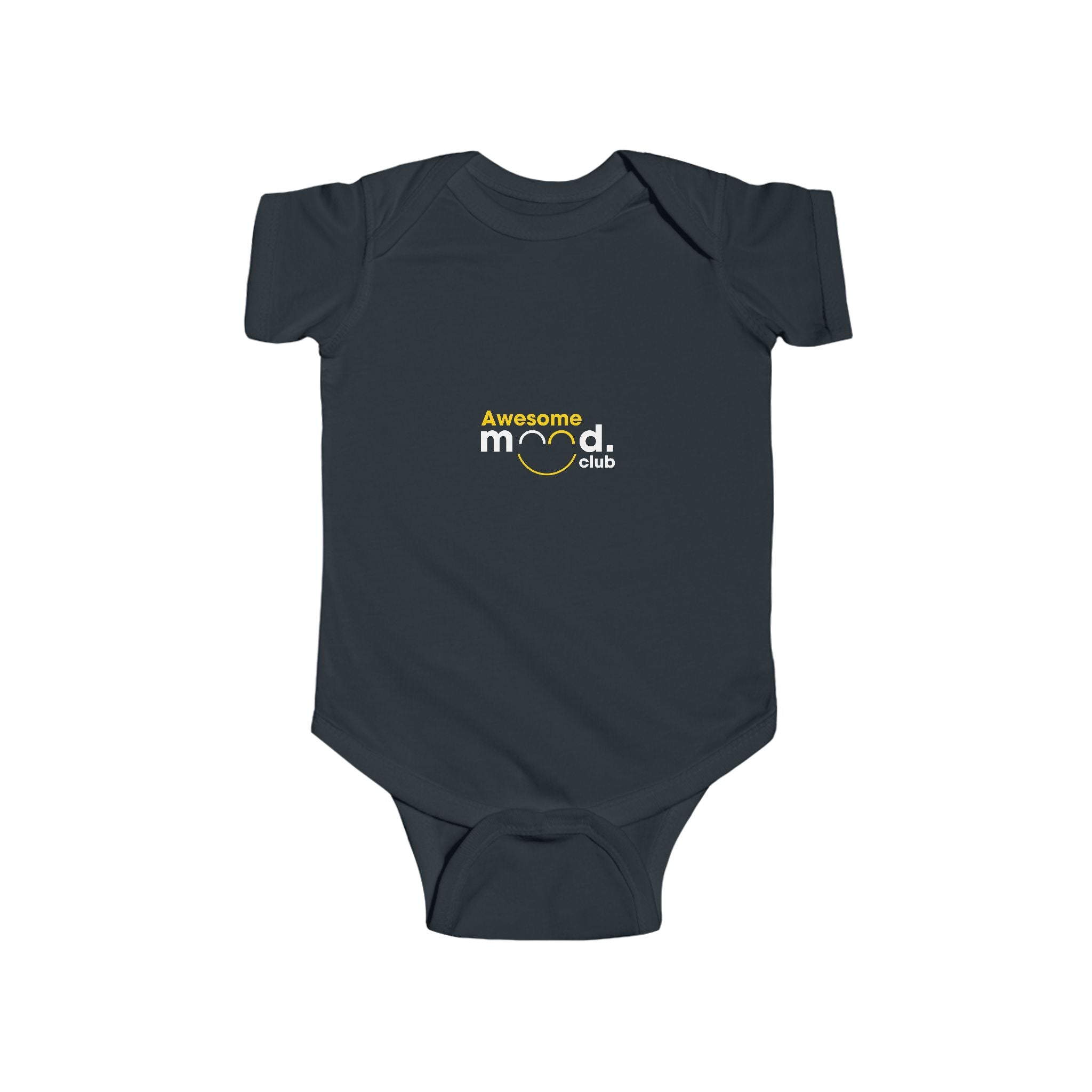 "Awesome Mood Club" Cute Baby Onesie (Gray)