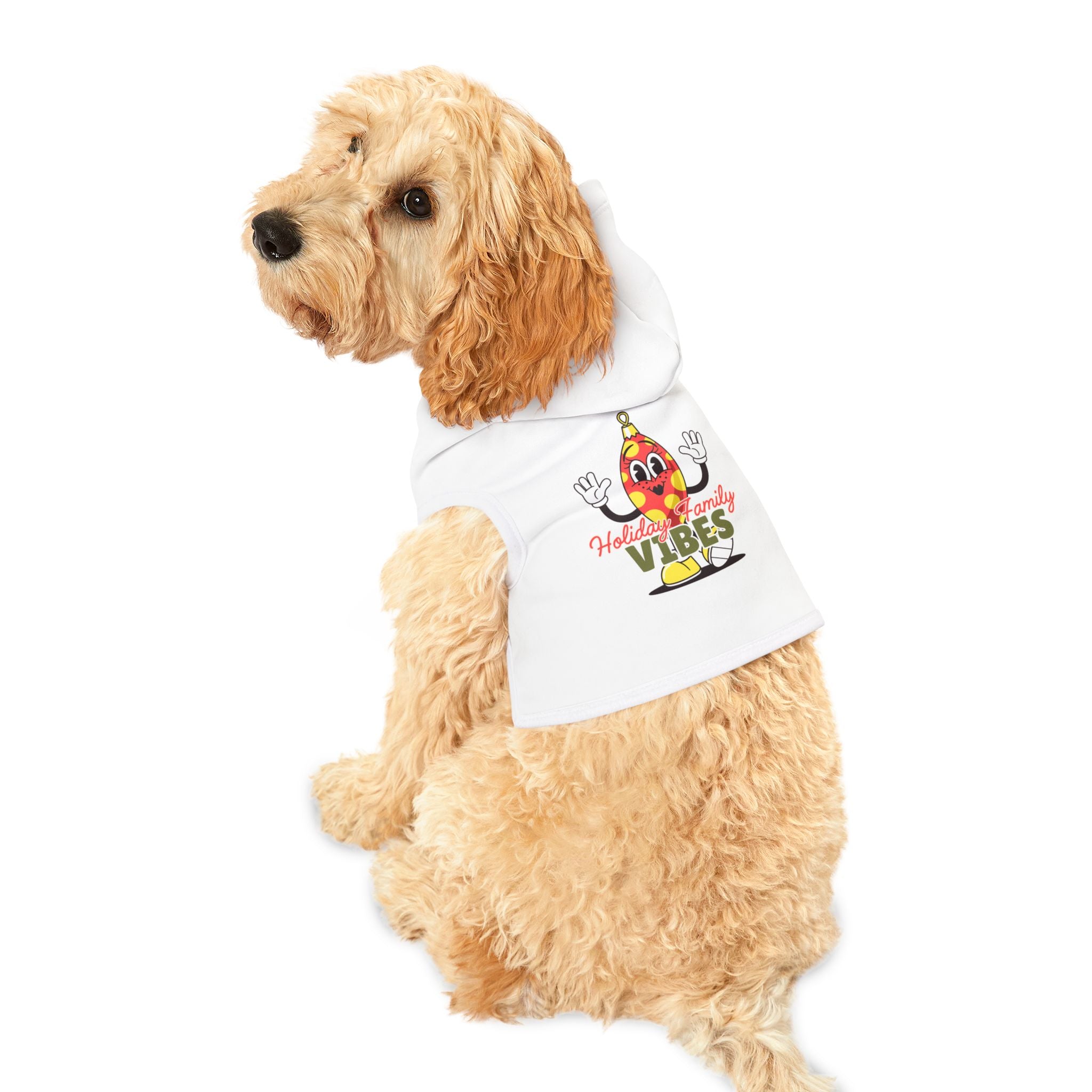 Holiday Family Vibes Christmas Dog Hoodie